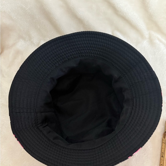 Black Bucket Hat with Pink Flamingos - Picture 3 of 7